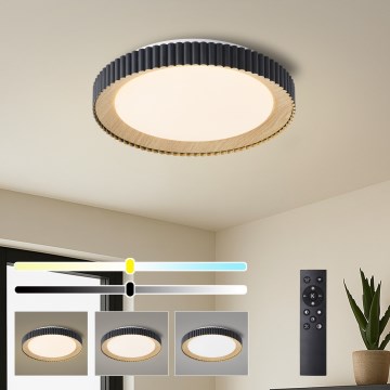 Brilagi - Plafoniera LED dimmerabile NEXO LED/48W/230V 3000-6000K nero diam. 43 cm + telecomando
