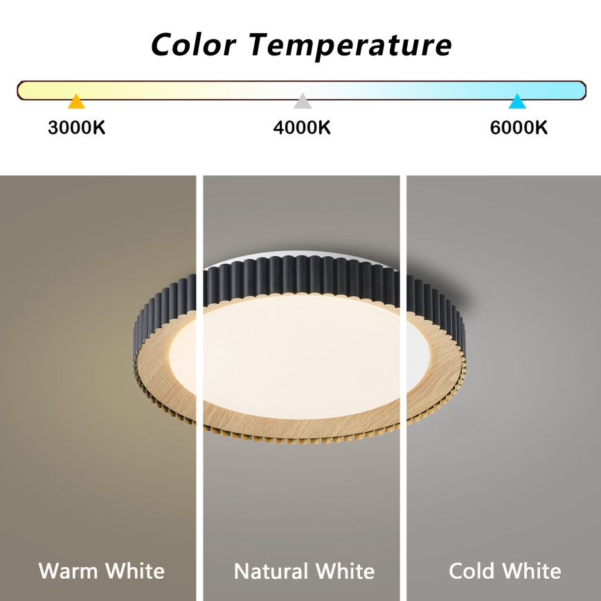 Brilagi - Plafoniera LED dimmerabile NEXO LED/48W/230V 3000-6000K nero diam. 43 cm + telecomando