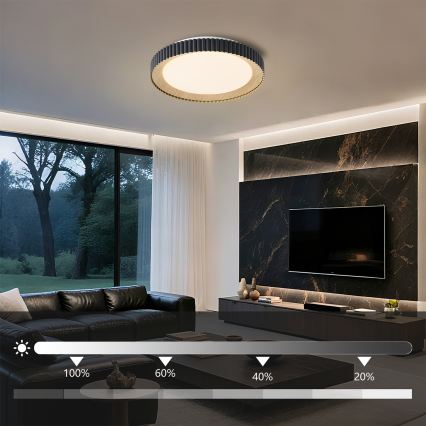 Brilagi - Plafoniera LED dimmerabile NEXO LED/48W/230V 3000-6000K nero diam. 43 cm + telecomando