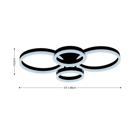 Brilagi - Plafoniera LED dimmerabile ORBITS LED/49W/230V 3000/4000/6000K + telecomando
