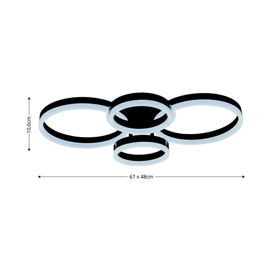 Brilagi - Plafoniera LED dimmerabile ORBITS LED/49W/230V 3000/4000/6000K + telecomando