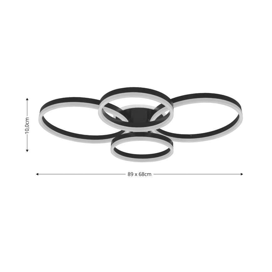 Brilagi - Plafoniera LED dimmerabile ORBITS LED/52W/230V 3000/4000/6000K + telecomando