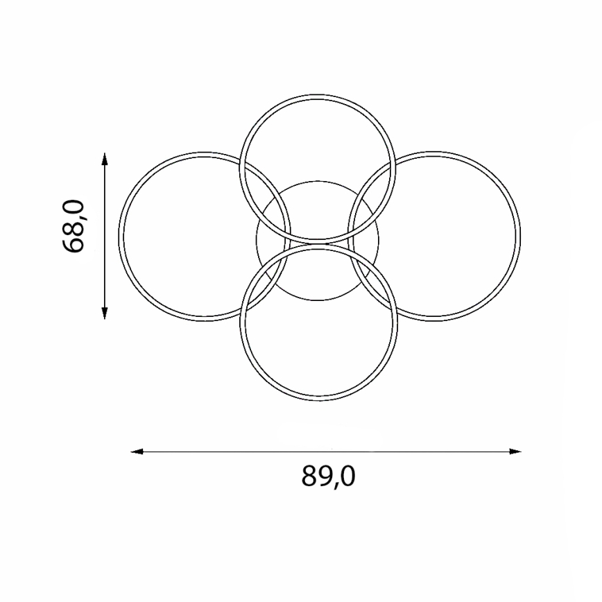 Brilagi - Plafoniera LED dimmerabile ORBITS LED/52W/230V 3000-6000K + telecomando