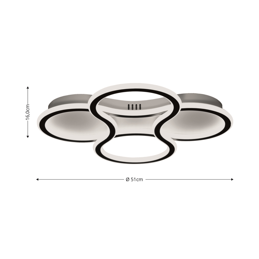Brilagi - Plafoniera LED dimmerabile ORELLI LED/53W/230V 3000/4000/6000K + telecomando