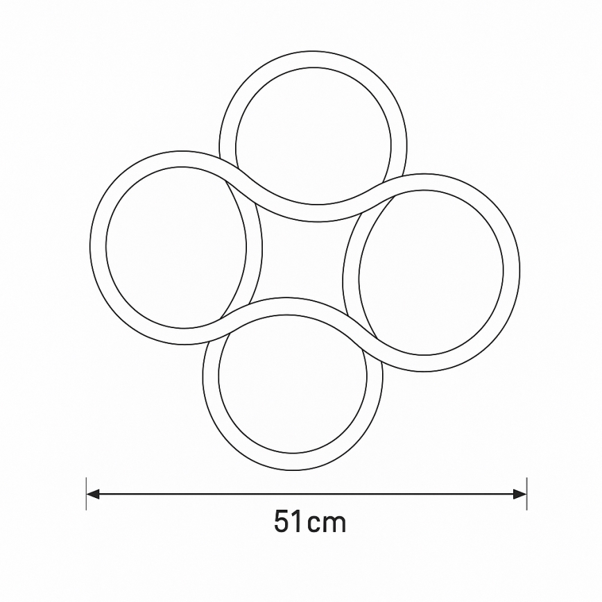 Brilagi - Plafoniera dimmerabile a LED ORELLI LED/53W/230V Ø 51 cm 3000-6000K + telecomando