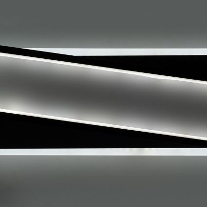 Brilagi - Plafoniera LED dimmerabile OUTLINE LED/52W/230V 3000-6000K 15x60 cm bianco/nero + telecomando