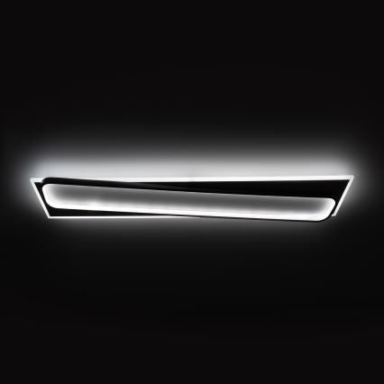Brilagi - Plafoniera a LED dimmerabile OUTLINE LED/90W/230V 3000-6000K 18x100 cm bianco/nero + telecomando