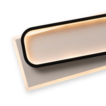 Brilagi - Plafoniera a LED dimmerabile OUTLINE LED/90W/230V 3000-6000K 18x100 cm bianco/nero + telecomando