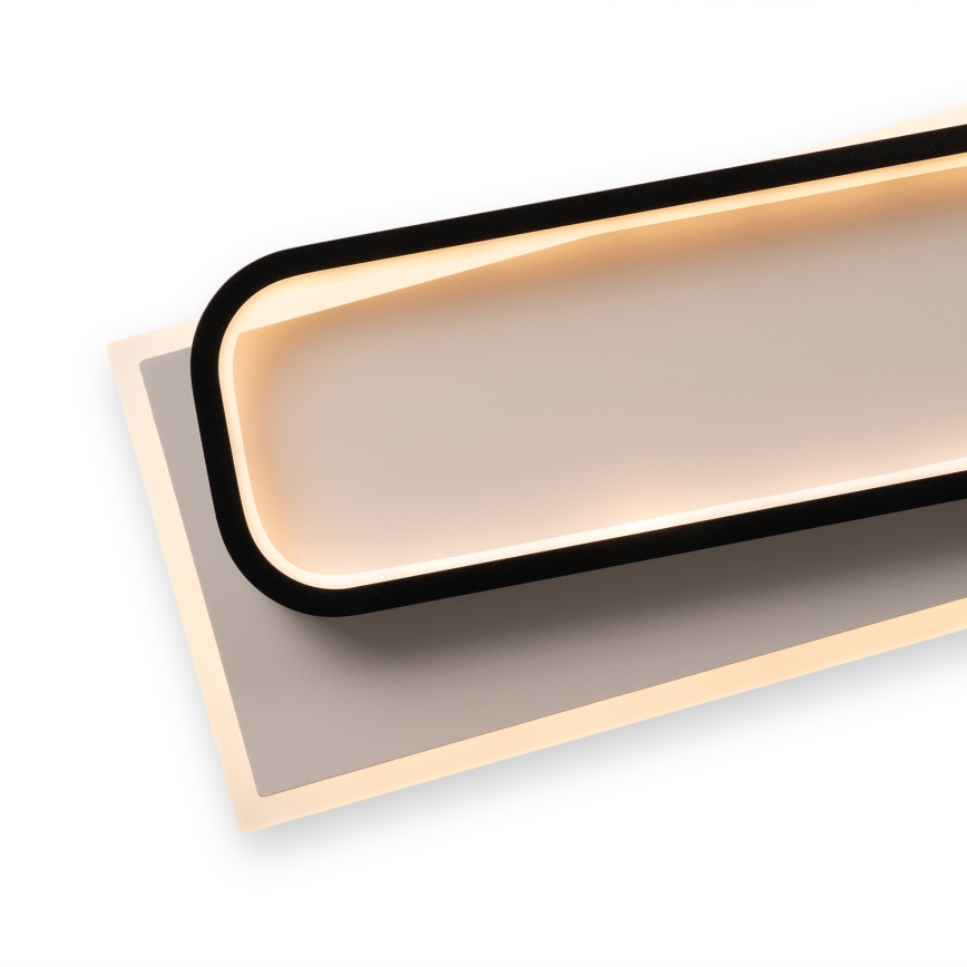 Brilagi - Plafoniera a LED dimmerabile OUTLINE LED/90W/230V 3000-6000K 18x100 cm bianco/nero + telecomando