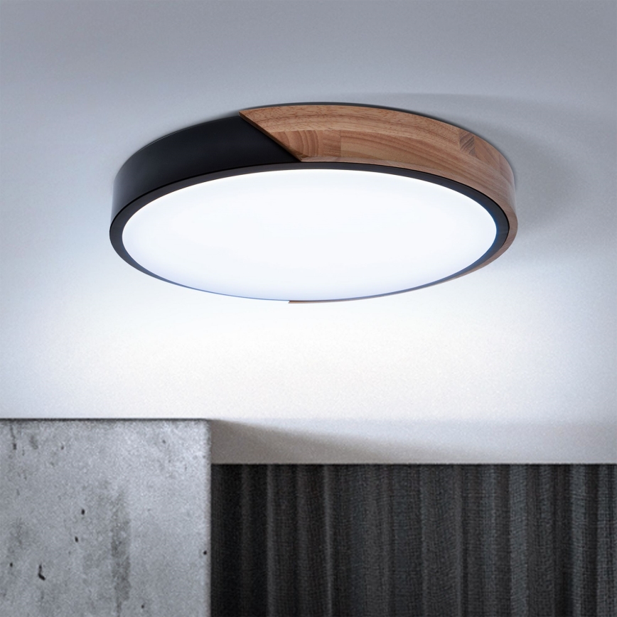 Brilagi - Plafoniera LED dimmerabile PILANA LED/48W/230V 3000-6500K quercia diametro 40 cm + telecomando