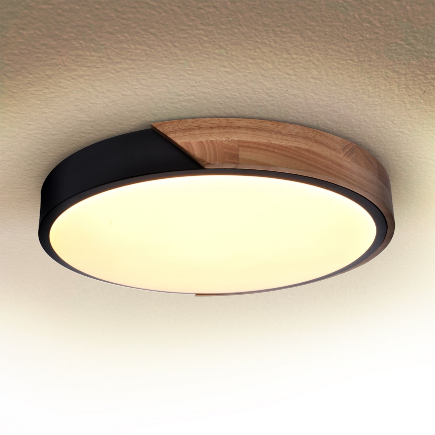 Brilagi - Plafoniera LED dimmerabile PILANA LED/48W/230V 3000-6500K quercia diametro 40 cm + telecomando