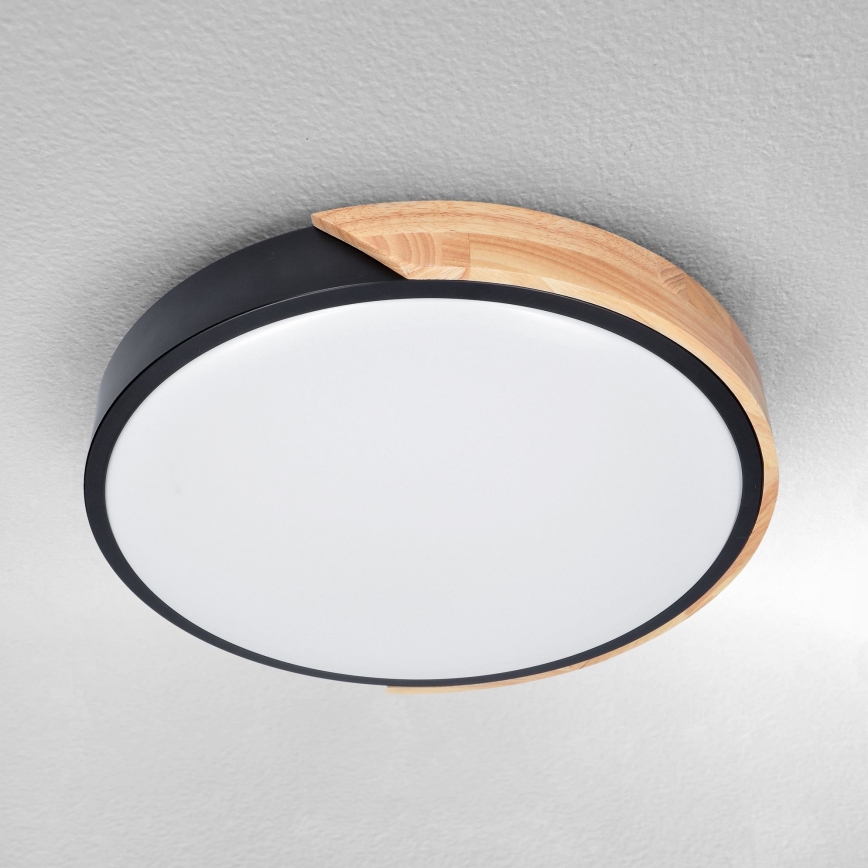 Brilagi - Plafoniera LED dimmerabile PILANA LED/48W/230V 3000-6500K quercia diametro 40 cm + telecomando