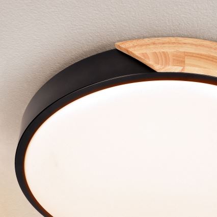 Brilagi - Plafoniera LED dimmerabile PILANA LED/48W/230V 3000-6500K quercia diametro 40 cm + telecomando