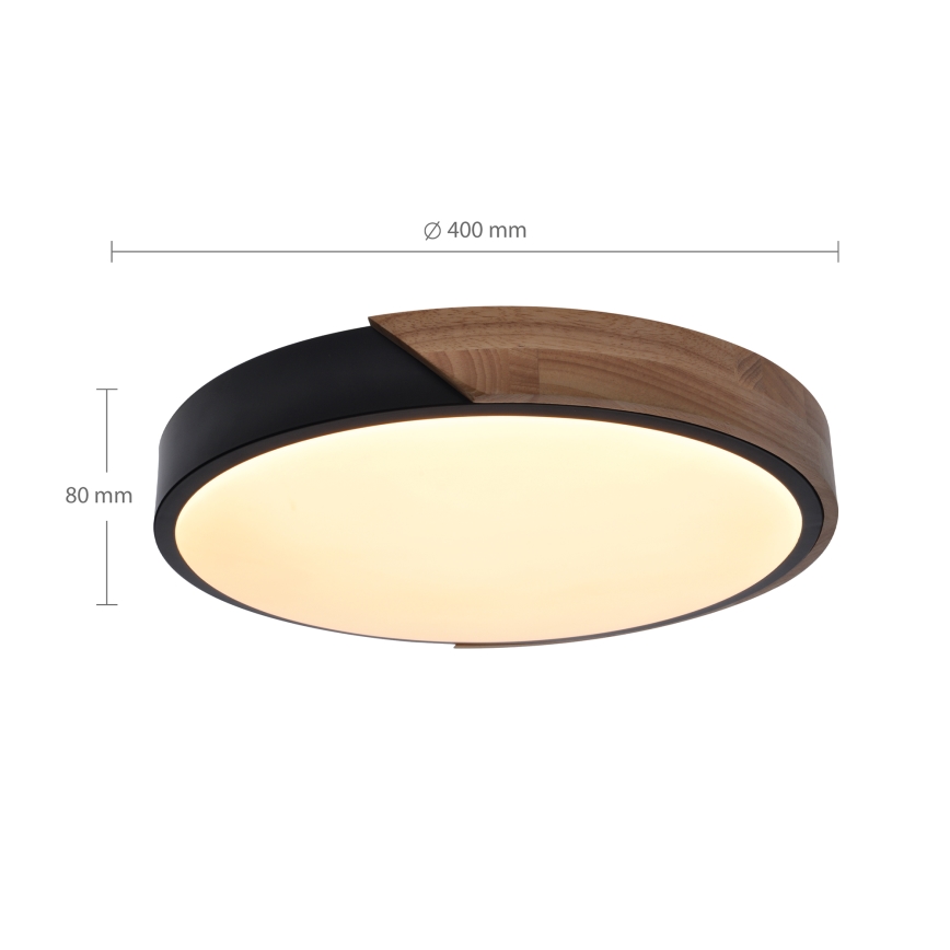 Brilagi - Plafoniera LED dimmerabile PILANA LED/48W/230V 3000-6500K quercia diametro 40 cm + telecomando