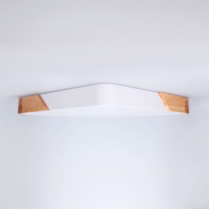 Brilagi - Plafoniera LED dimmerabile PILANA LED/48W/230V 3000-6500K rovere/bianco 42x42 cm + telecomando