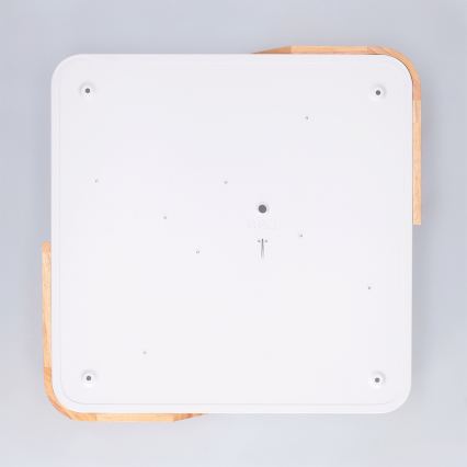 Brilagi - Plafoniera LED dimmerabile PILANA LED/48W/230V 3000-6500K rovere/bianco 42x42 cm + telecomando