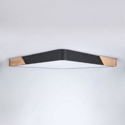 Brilagi - Plafoniera LED dimmerabile PILANA LED/48W/230V 3000-6500K rovere/nero 56x56 cm + telecomando