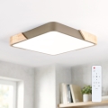 BRILAGI - Plafoniera LED dimmerabile PILANA SQUARE LED/48W/230V 3000-6500K rovere/beige 42x42 cm + telecomando