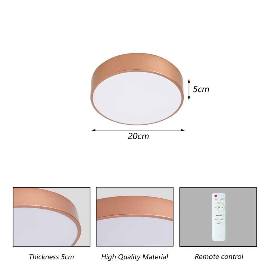 BRILAGI - Plafoniera LED dimmerabile POOL LED/24W/230V 3000-6000K Ø 20 cm rame + telecomando