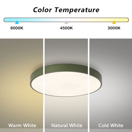 Brilagi - plafoniera LED dimmerabile POOL LED/36W/230V 3000-6000K Ø 30 cm verde + telecomando