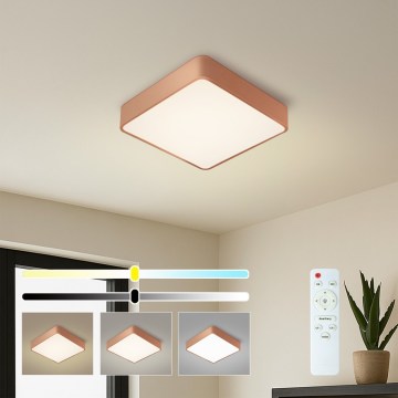 Brilagi - Plafoniera LED dimmerabile POOL LED/36W/230V 3000-6000K 40x40 cm bronzo + telecomando