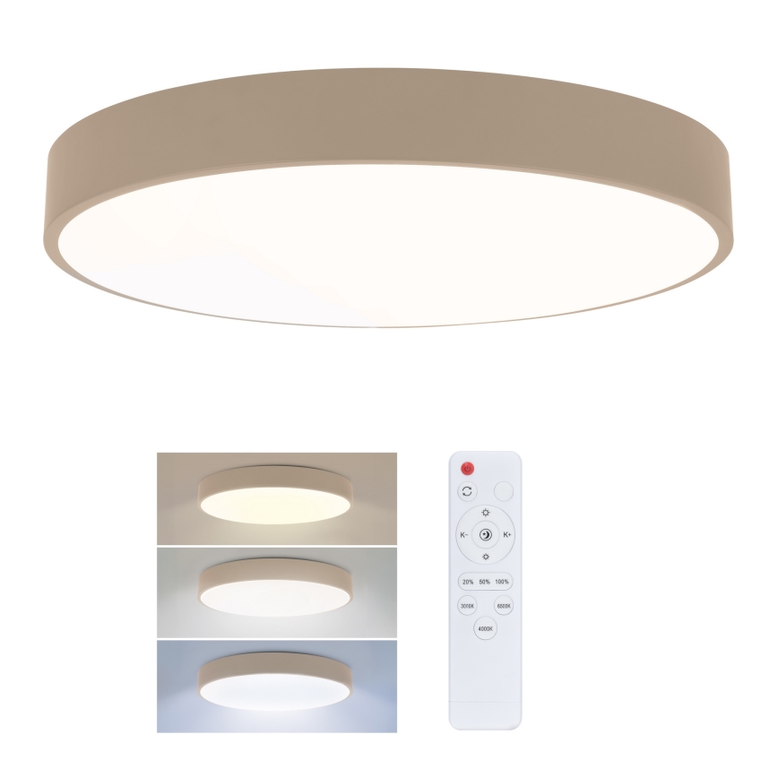 Brilagi - plafoniera LED dimmerabile POOL LED/36W/230V 3000-6000K Ø 30 cm beige + telecomando