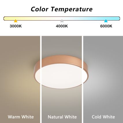 Brilagi - Plafoniera LED dimmerabile POOL LED/36W/230V 3000-6000K diam. 30 cm bronzo + telecomando