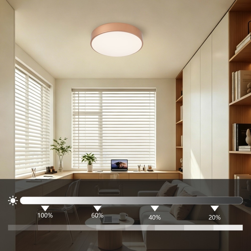 Brilagi - Plafoniera LED dimmerabile POOL LED/36W/230V 3000-6000K diam. 30 cm bronzo + telecomando