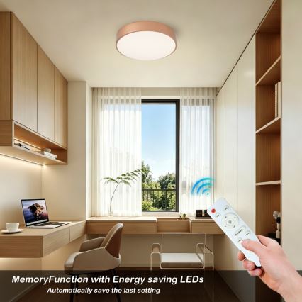 Brilagi - Plafoniera LED dimmerabile POOL LED/36W/230V 3000-6000K diam. 30 cm bronzo + telecomando