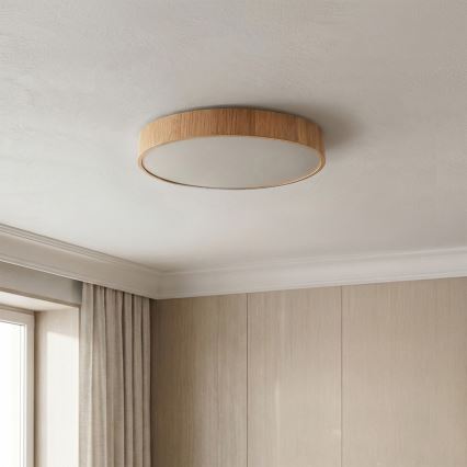 Brilagi - Plafoniera a LED dimmerabile POOL LED/36W/230V 3000-6000K Ø 30 cm finitura effetto legno + telecomando