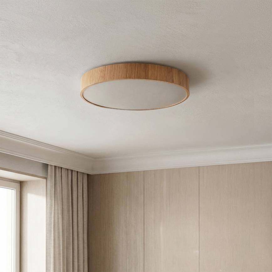 Brilagi - Plafoniera a LED dimmerabile POOL LED/36W/230V 3000-6000K Ø 30 cm finitura effetto legno + telecomando