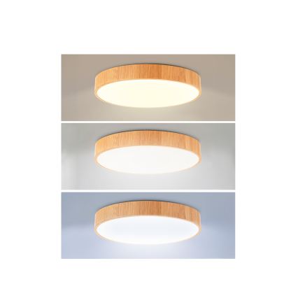 Brilagi - Plafoniera a LED dimmerabile POOL LED/36W/230V 3000-6000K Ø 30 cm finitura effetto legno + telecomando
