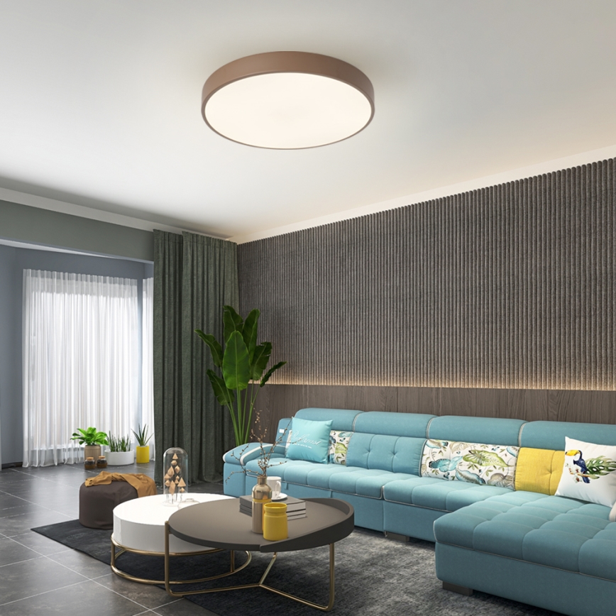 Brilagi - Plafoniera LED dimmerabile POOL LED/60W/230V 3000-6000K Ø 50 cm marrone + telecomando