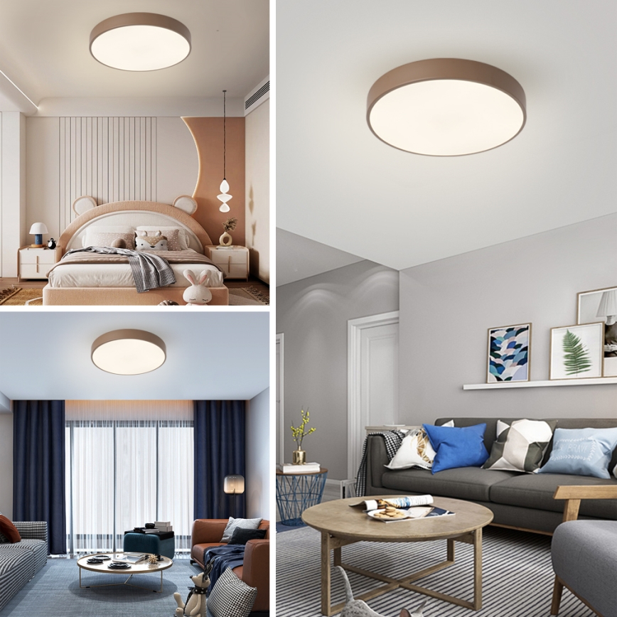 Brilagi - Plafoniera LED dimmerabile POOL LED/60W/230V 3000-6000K Ø 50 cm marrone + telecomando