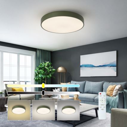 Brilagi - Plafoniera dimmerabile a LED POOL LED/60W/230V 3000-6000K Ø 50 cm verde + telecomando