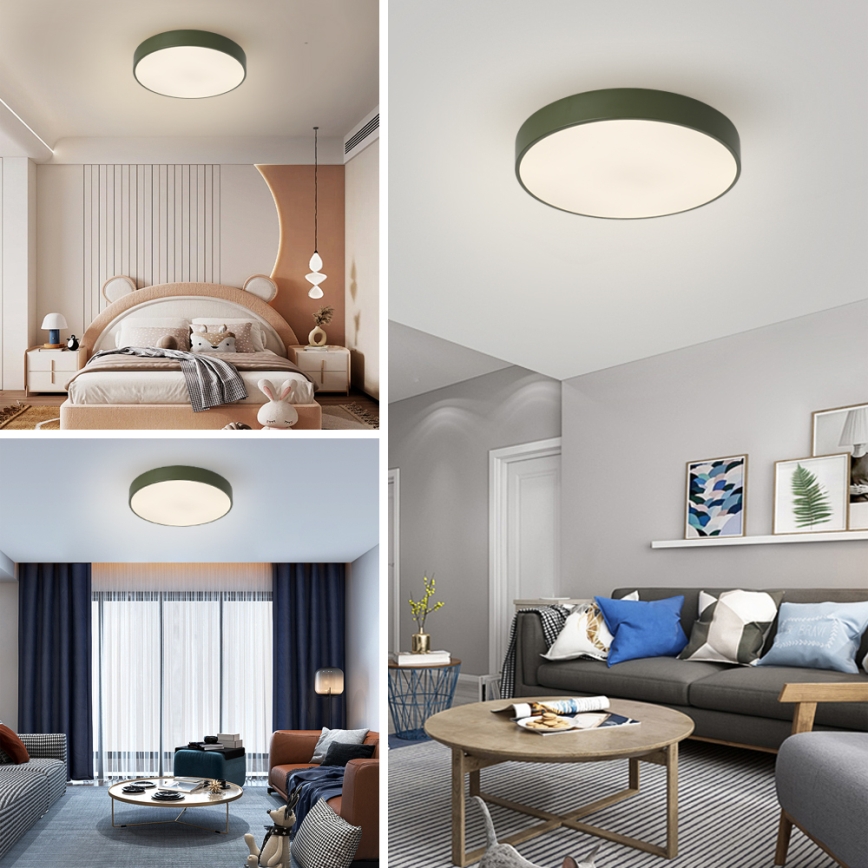 Brilagi - Plafoniera dimmerabile a LED POOL LED/60W/230V 3000-6000K Ø 50 cm verde + telecomando