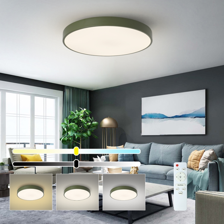 Brilagi - Lampada da soffitto LED dimmerabile POOL LED/60W/230V 3000-6000K Ø 60 cm verde + telecomando