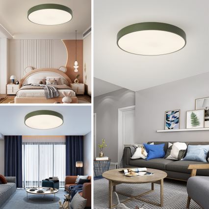 Brilagi - Lampada da soffitto LED dimmerabile POOL LED/60W/230V 3000-6000K Ø 60 cm verde + telecomando