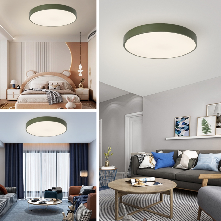 Brilagi - Lampada da soffitto LED dimmerabile POOL LED/60W/230V 3000-6000K Ø 60 cm verde + telecomando