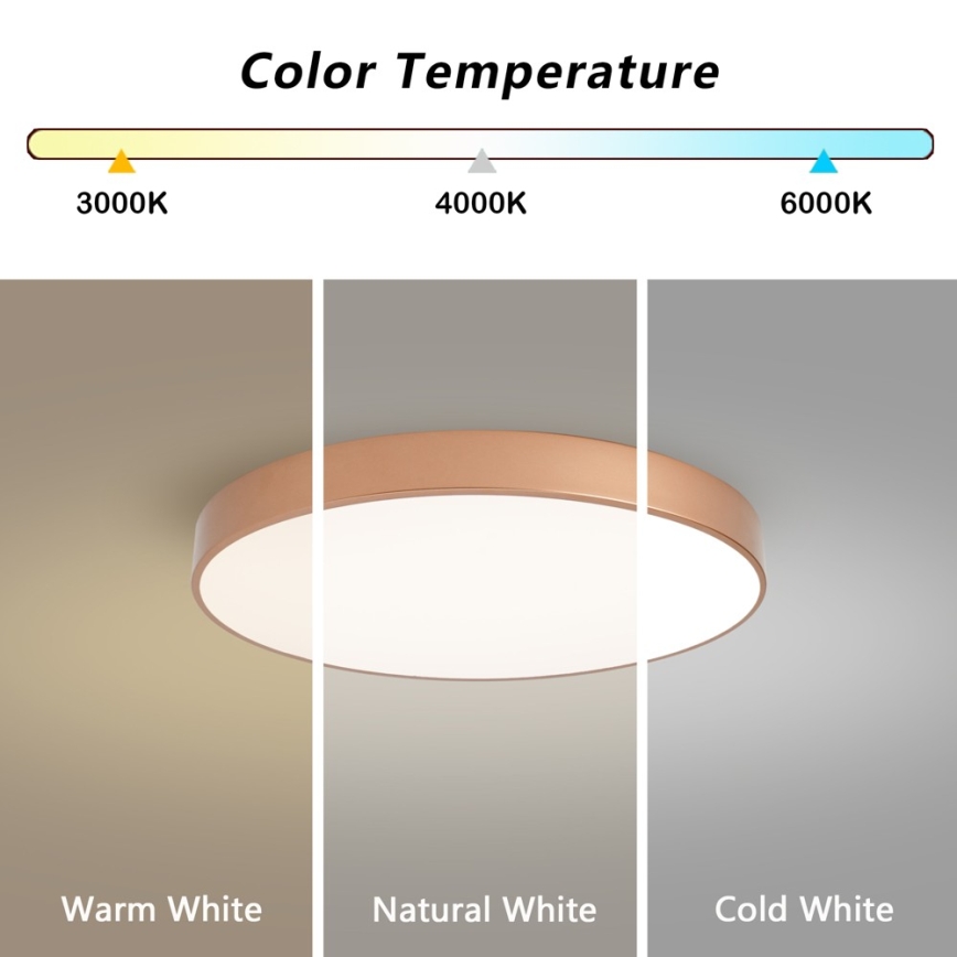 Brilagi - Plafoniera LED dimmerabile POOL LED/60W/230V 3000-6000K Ø 60 cm bronzo + telecomando
