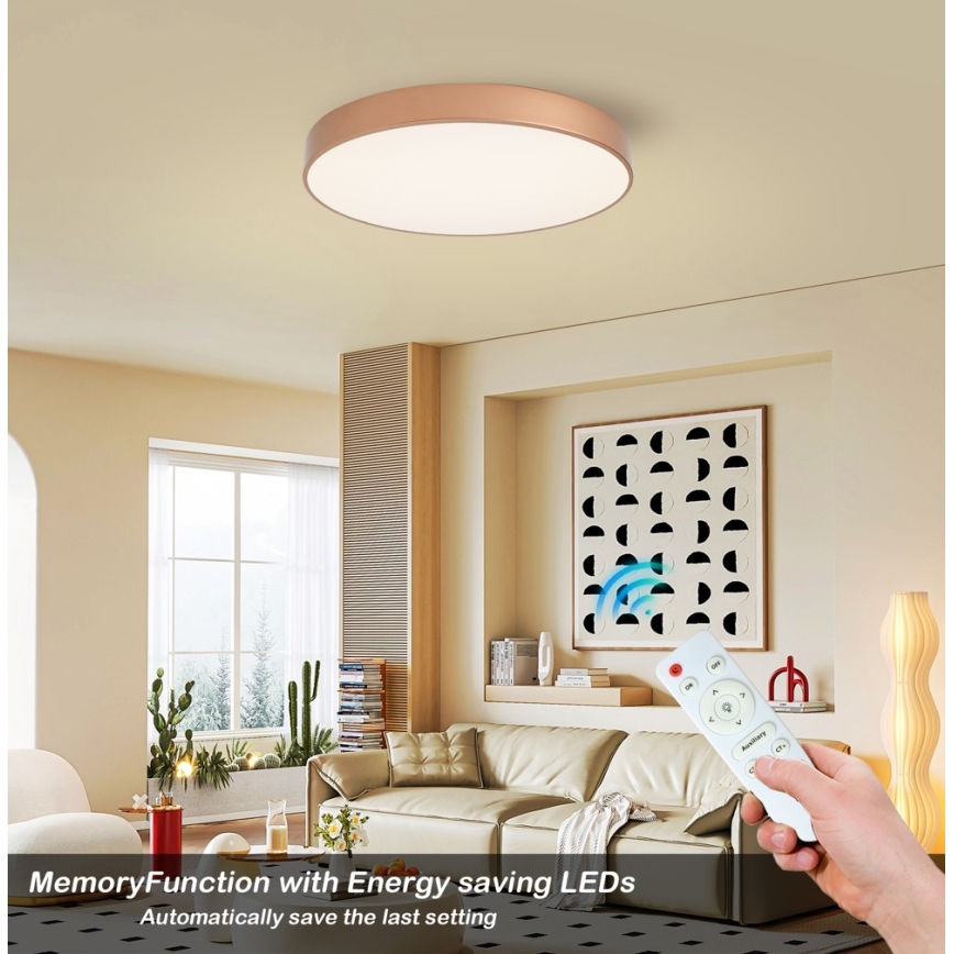 Brilagi - Plafoniera LED dimmerabile POOL LED/60W/230V 3000-6000K Ø 60 cm bronzo + telecomando