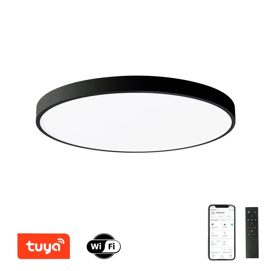 Brilagi - Plafoniera dimmerabile a LED POOL SMART LED/128W/230V 3000-6000K Ø 100 cm Wi-Fi Tuya nera + telecomando