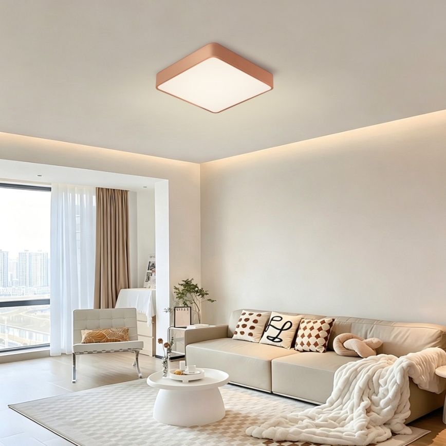 BRILAGI - Plafoniera LED dimmerabile POOL SQUARE LED/48W/230V 3000-6000K 50x50 cm bronzo + telecomando