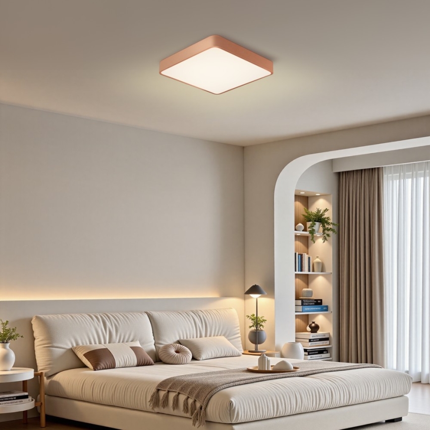 BRILAGI - Plafoniera LED dimmerabile POOL SQUARE LED/48W/230V 3000-6000K 50x50 cm bronzo + telecomando
