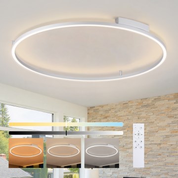 Brilagi - Plafoniera LED dimmerabile PORTOFINO LED/85W/230V 3000-6000K Ø 120 cm argento + telecomando