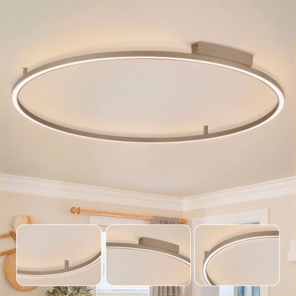 Brilagi - Plafoniera dimmerabile a LED PORTOFINO LED/85W/230V 3000-6000K Ø 120 cm beige + telecomando