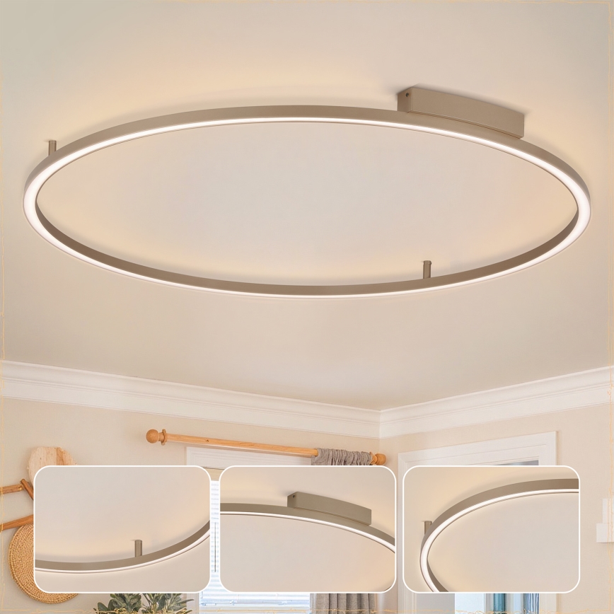 Brilagi - Plafoniera dimmerabile a LED PORTOFINO LED/85W/230V 3000-6000K Ø 120 cm beige + telecomando