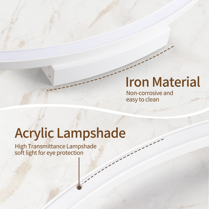 Brilagi - Plafoniera dimmerabile a LED PORTOFINO LED/85W/230V 3000-6000K Ø 120 cm bianco + telecomando