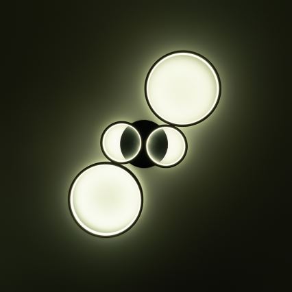 Brilagi - Plafoniera LED dimmerabile RINGO LED/34W/230V 3000-6000K 28x78 cm nera + telecomando