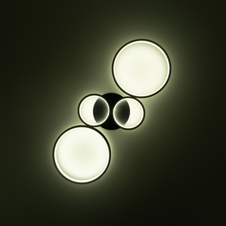 Brilagi - Plafoniera LED dimmerabile RINGO LED/34W/230V 3000-6000K 28x78 cm nera + telecomando